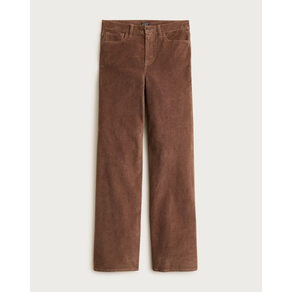 J.Crew Womens Slim‎ Wide Leg Brown Corduroy Pants Trousers Size 24